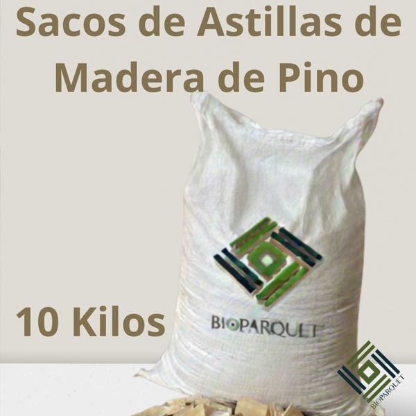 Astillas de madera de Pino - sacos de 10 kilos - Imagen 2